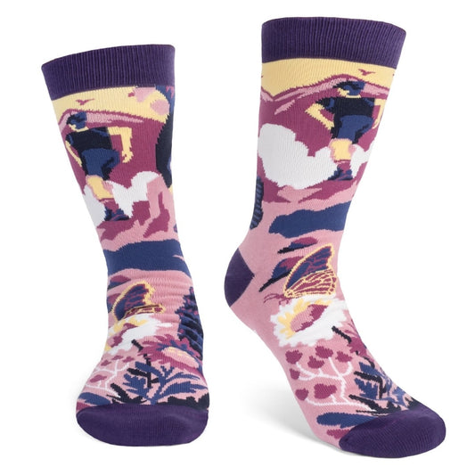 Rise and Climb Purple Socks