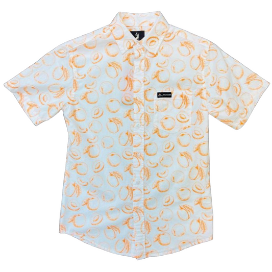Exclusive Peach Button Up with Palisade Patch White