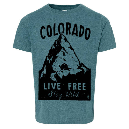 Colorado Live Free Stay Wild Youth Tee