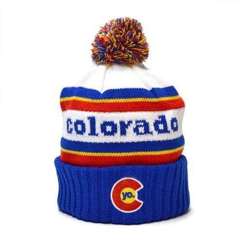Retro Classic Colorado Pom Beanie