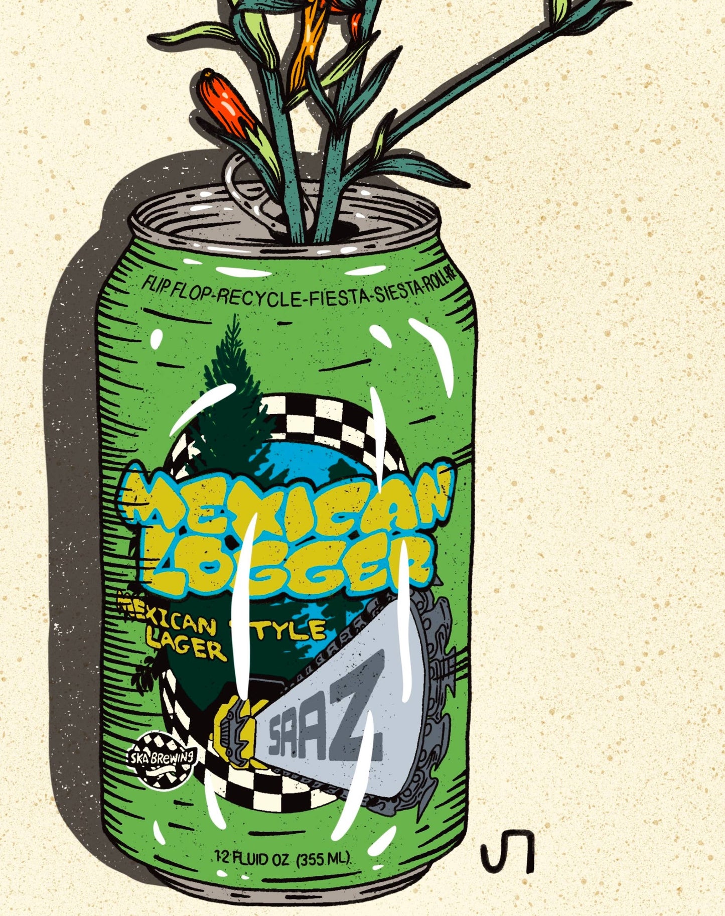 Mexican Logger Beer Can