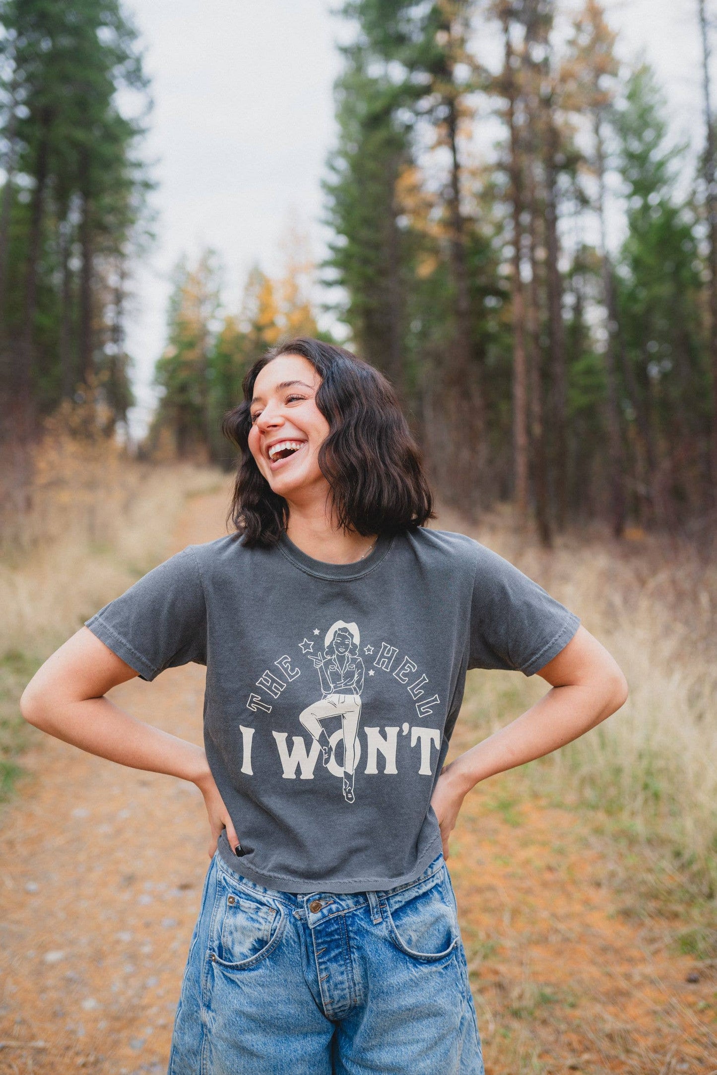 The Hell I Won't Ladies Boxy Tee