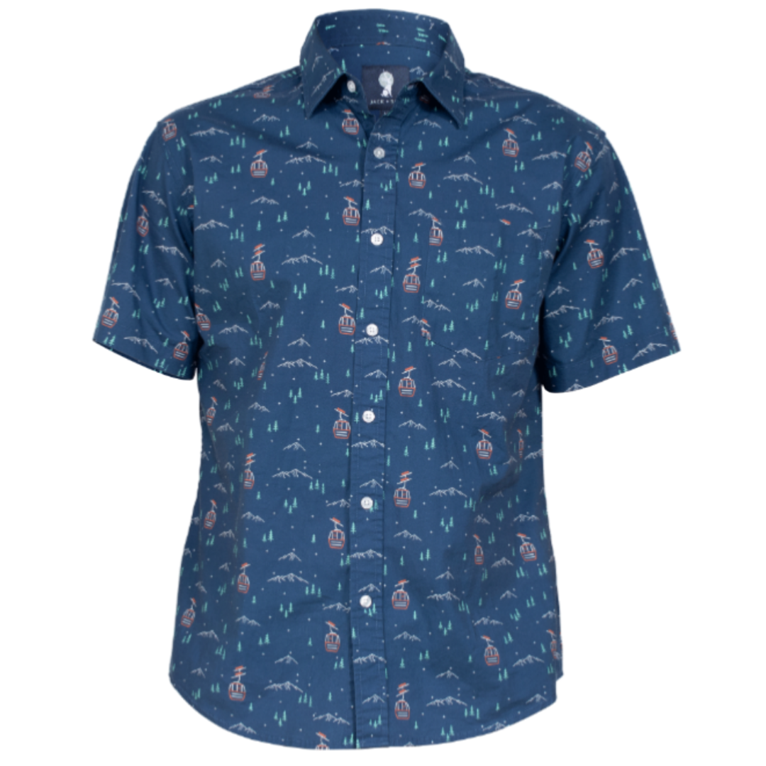 Retro Gondi Short Sleeve Button Up