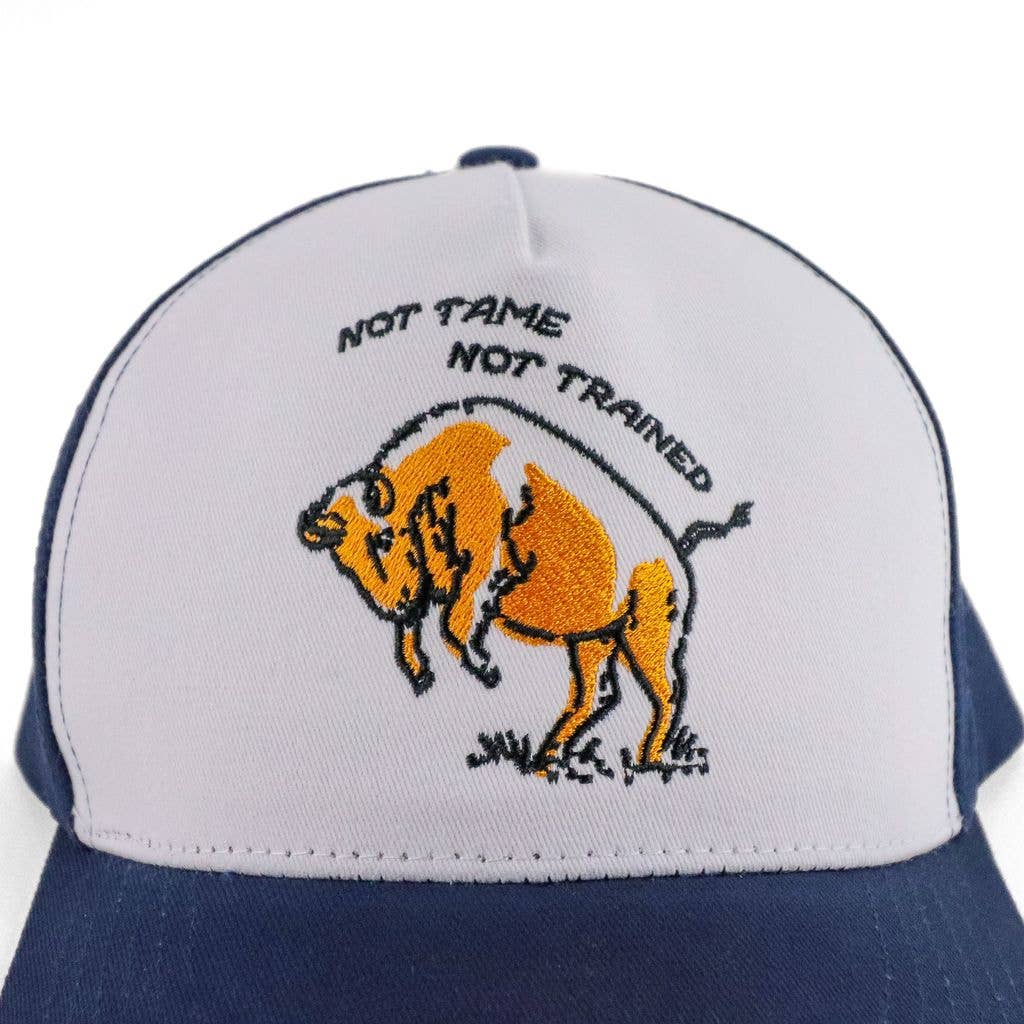 Not Tame Bison Trucker - Navy/White