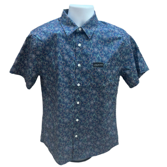 Navy Hawaiian Peach Shirt