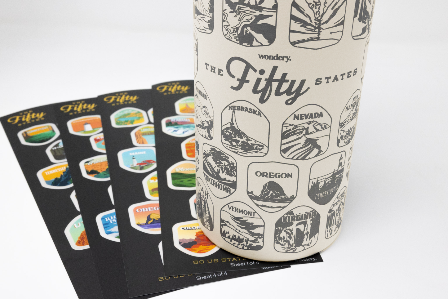 Fifty States Bucket List Water Bottle
