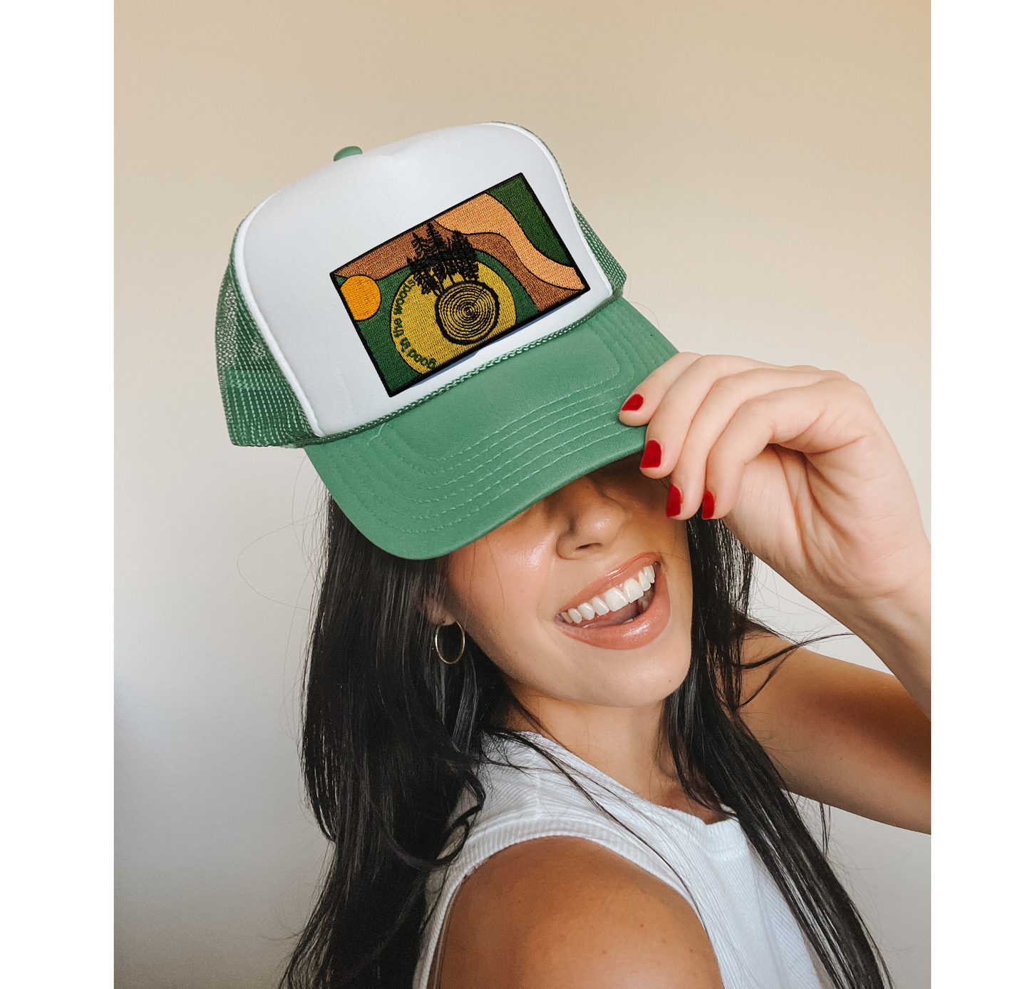 Good in the Woods Kelly Green Trucker Hat