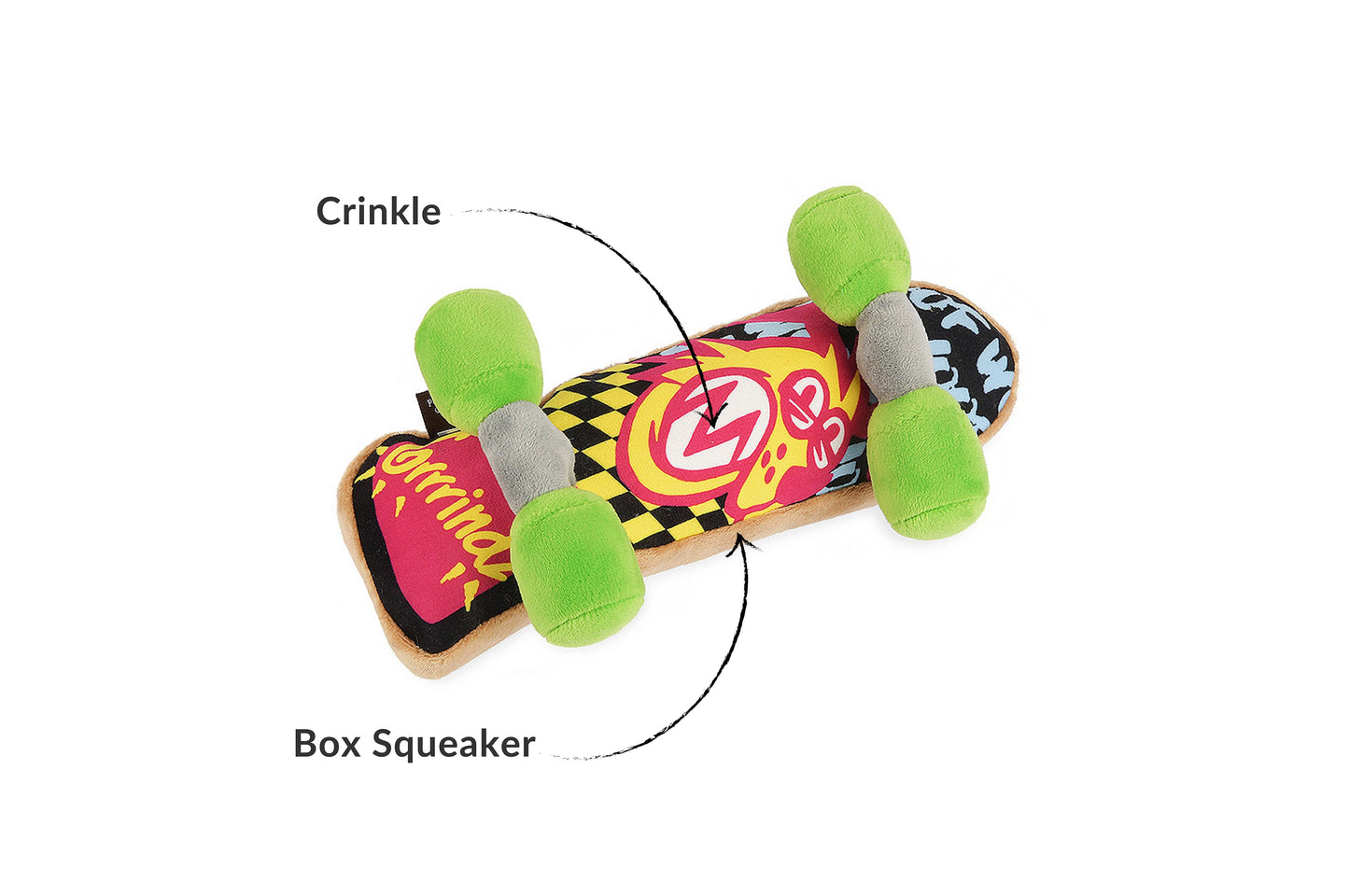 90s Classic - Kickflippin' K9 Skateboard Dog Toy