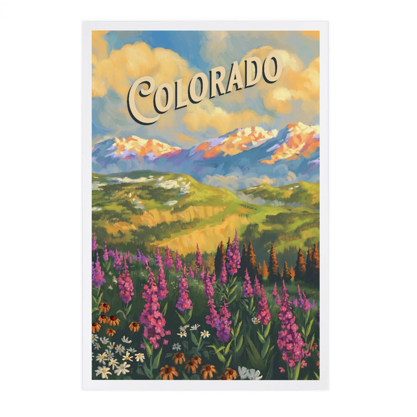 Colorado, Oil Painting Postcard