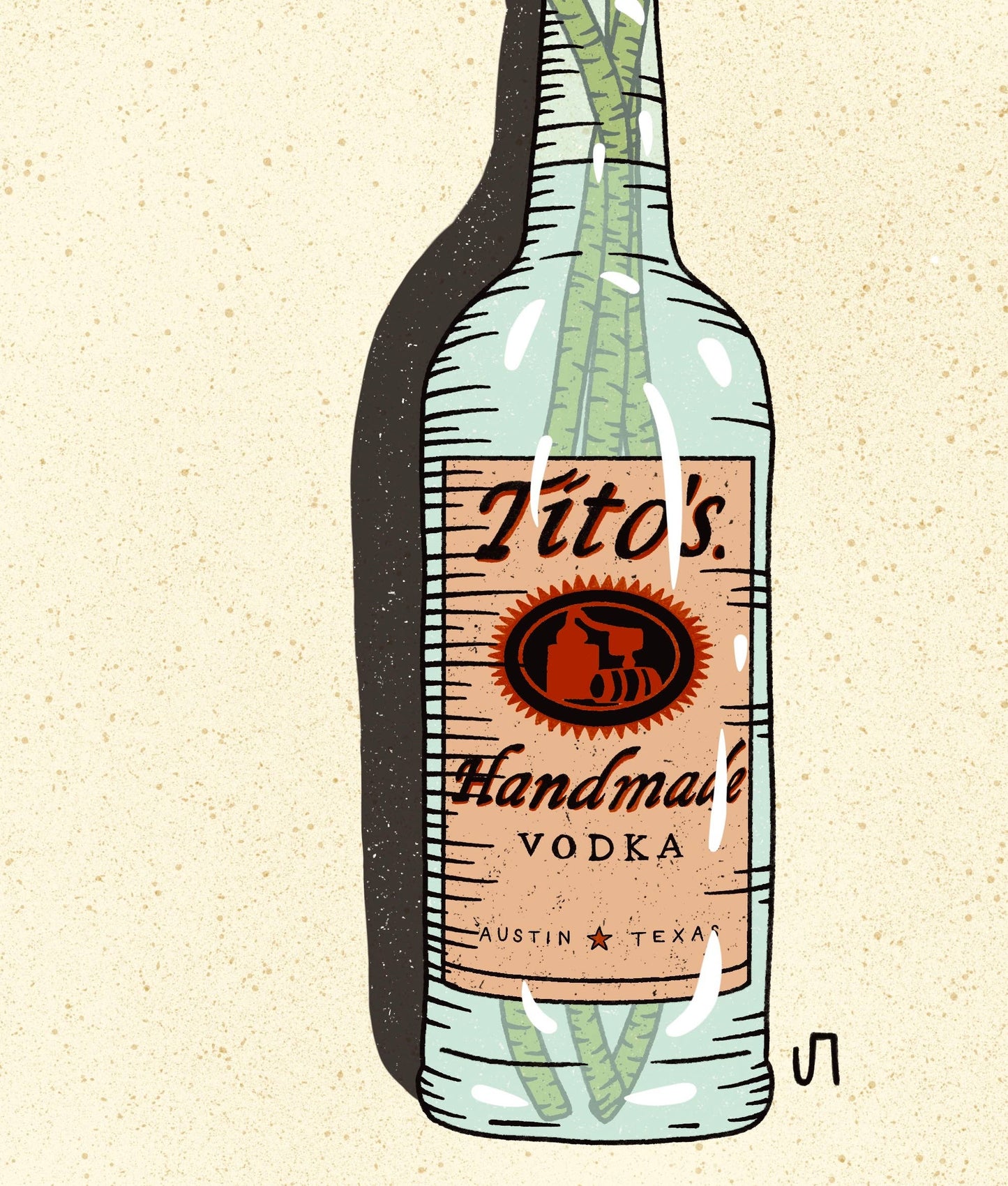 Titos Vodka Bottle