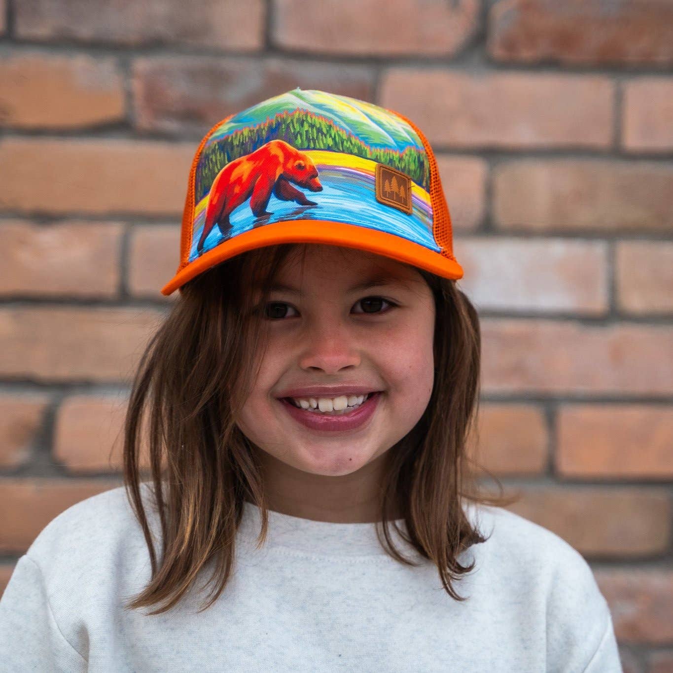 Mountain Bear Trek Kids Trucker - Hunters Orange