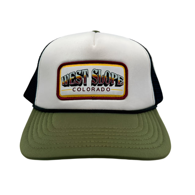 West Slope Colorado Trucker Hat Sage Green