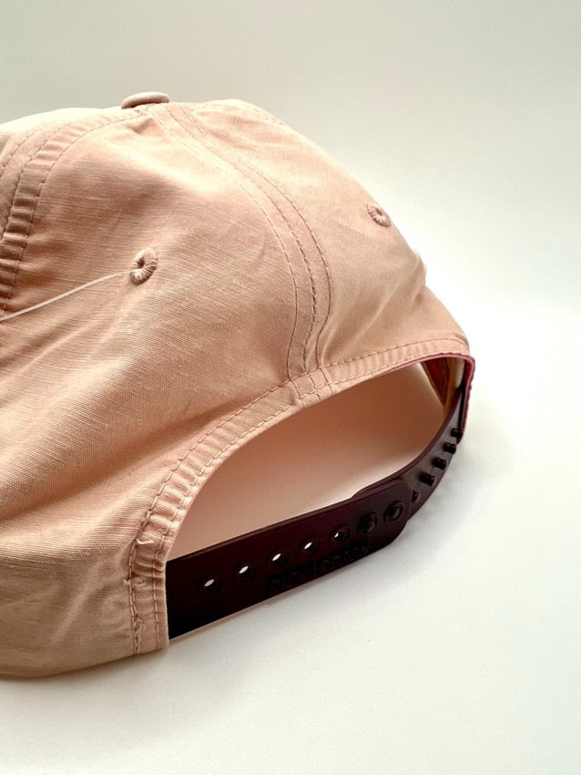 Embroidered Palisade Snapback Hat - Pale Peach