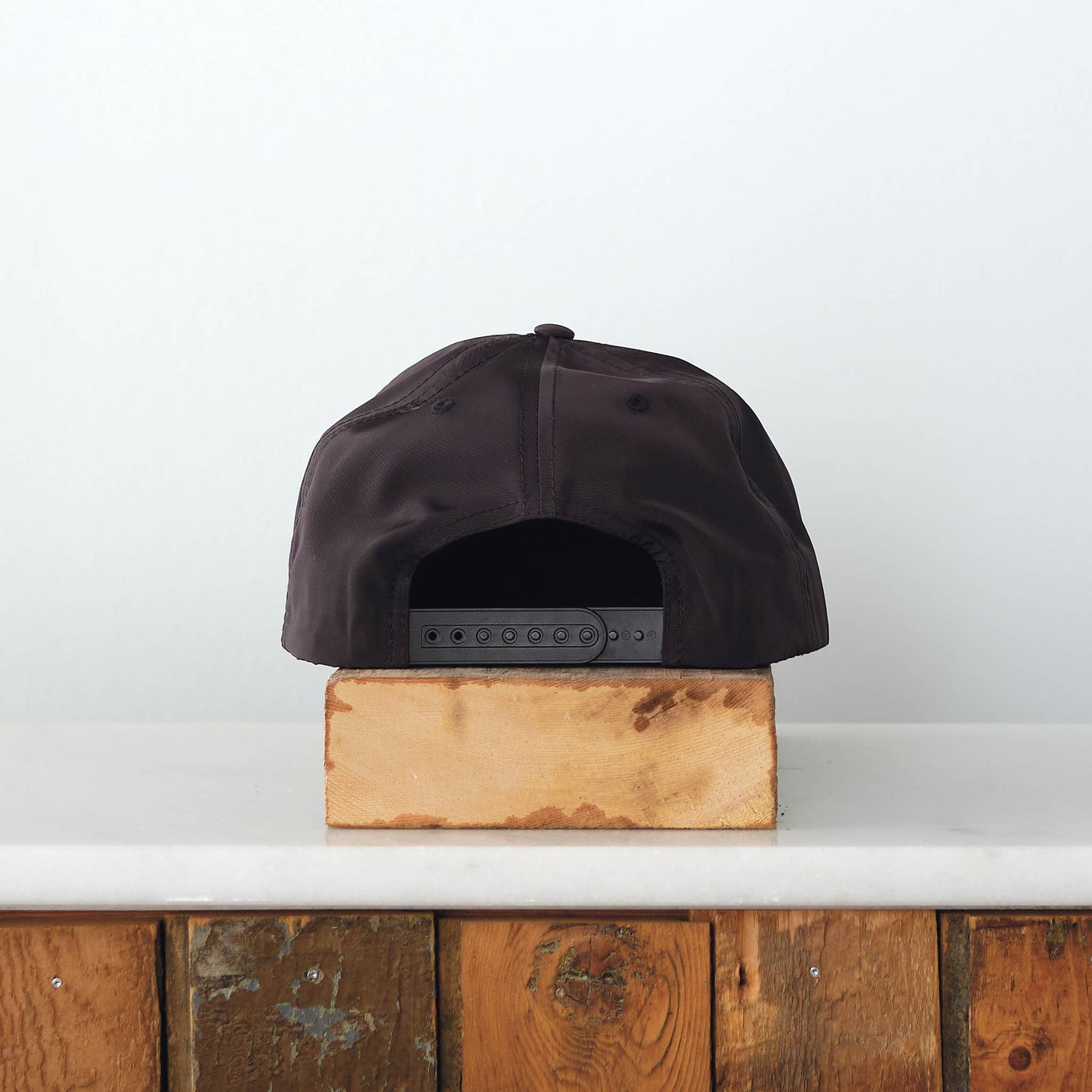 Crappie Patch Snap back cap, Black Satin