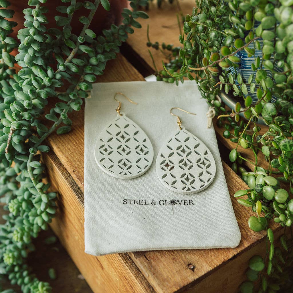 Dimsdale Retro Drop Wooden Earring