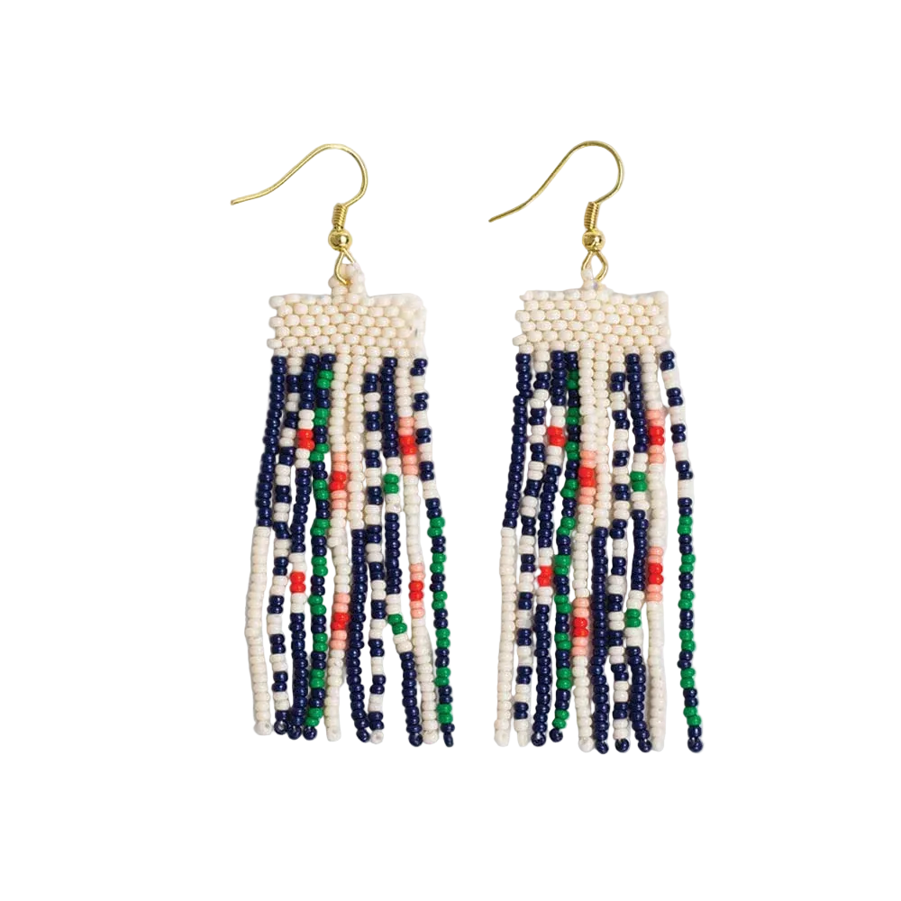 Adaline Mixed Patterns Beaded Earrings - St. Tropez - Ink + Alloy