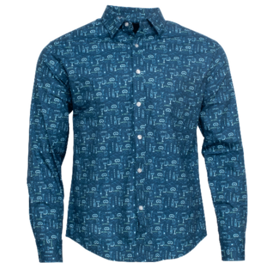 Long-Sleeve Apres Ski Camp Button Up