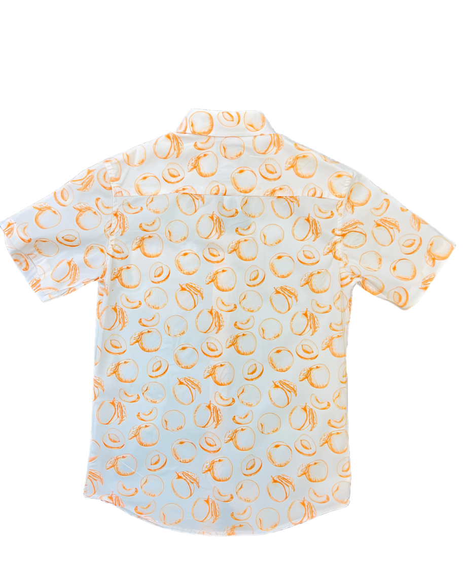 Exclusive Peach Button Up with Palisade Patch White