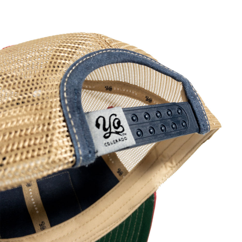 Vintage Denim Flag Patch Trucker Hat
