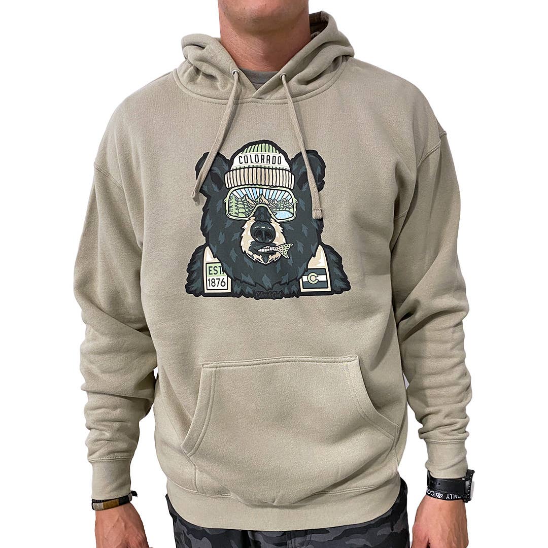 Colorado Backwoods Bear Pullover Hoodie - Cement Gray