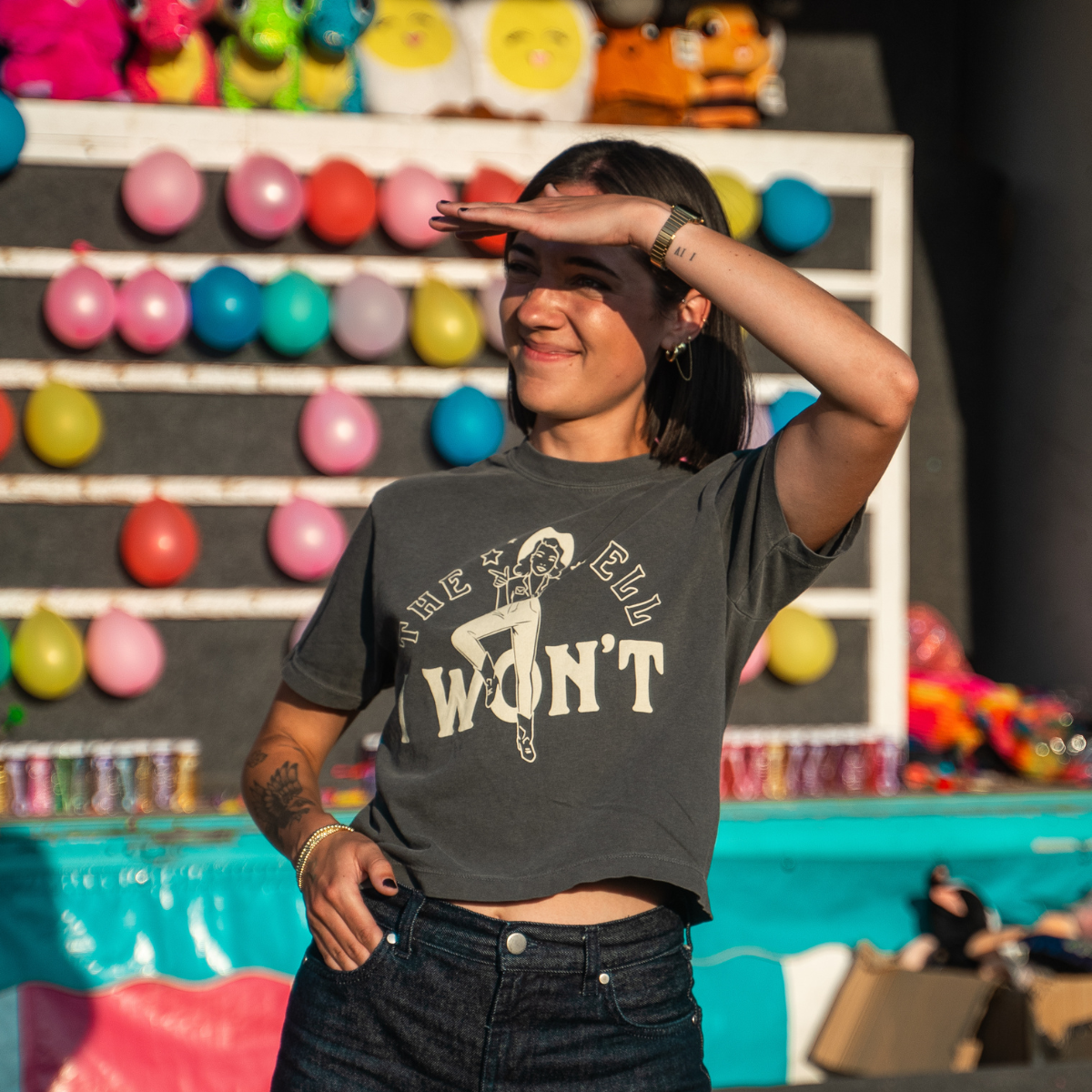 The Hell I Won't Ladies Boxy Tee