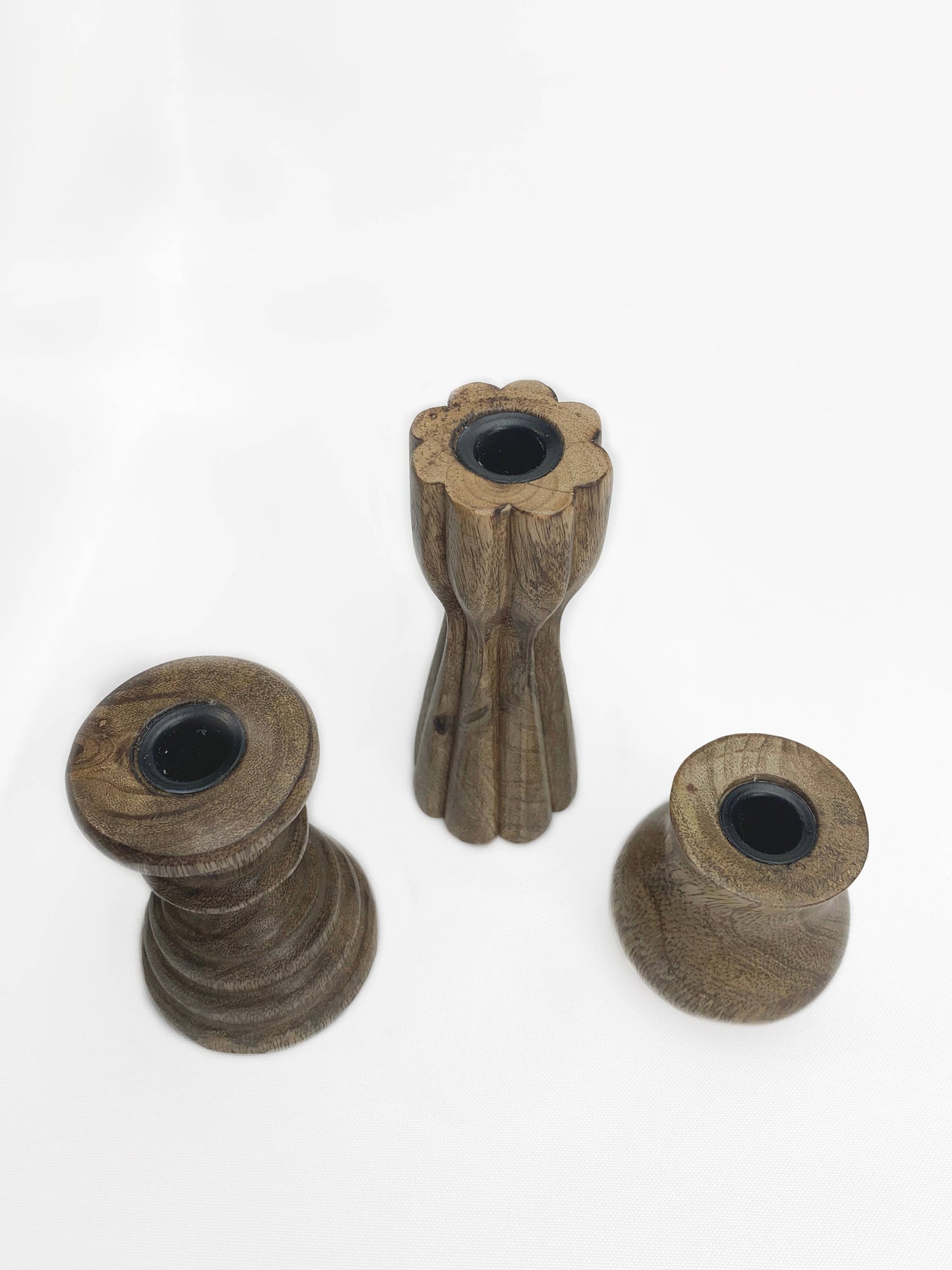 Dual Skinny & Standard Taper Candle Holders. Set of 3