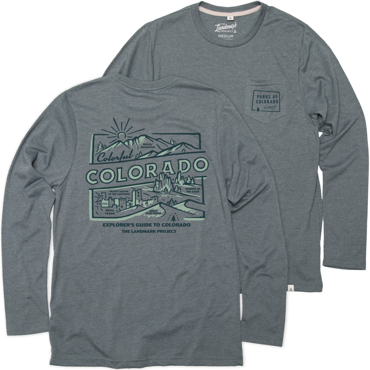 Explore Colorado Long Sleeve Pocket T-Shirt