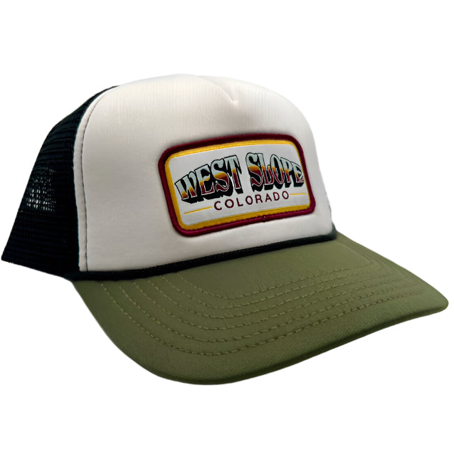 West Slope Colorado Trucker Hat Sage Green