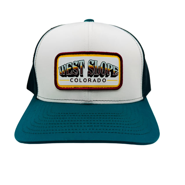 West Slope Colorado Trucker Hat Teal