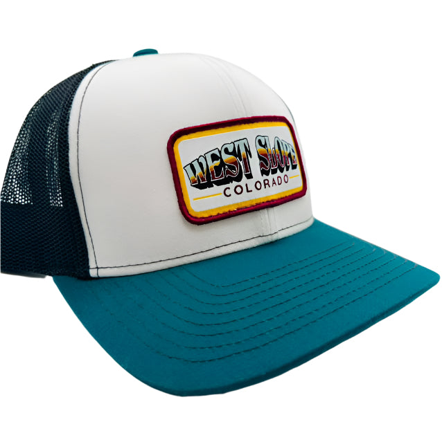 West Slope Colorado Trucker Hat Teal
