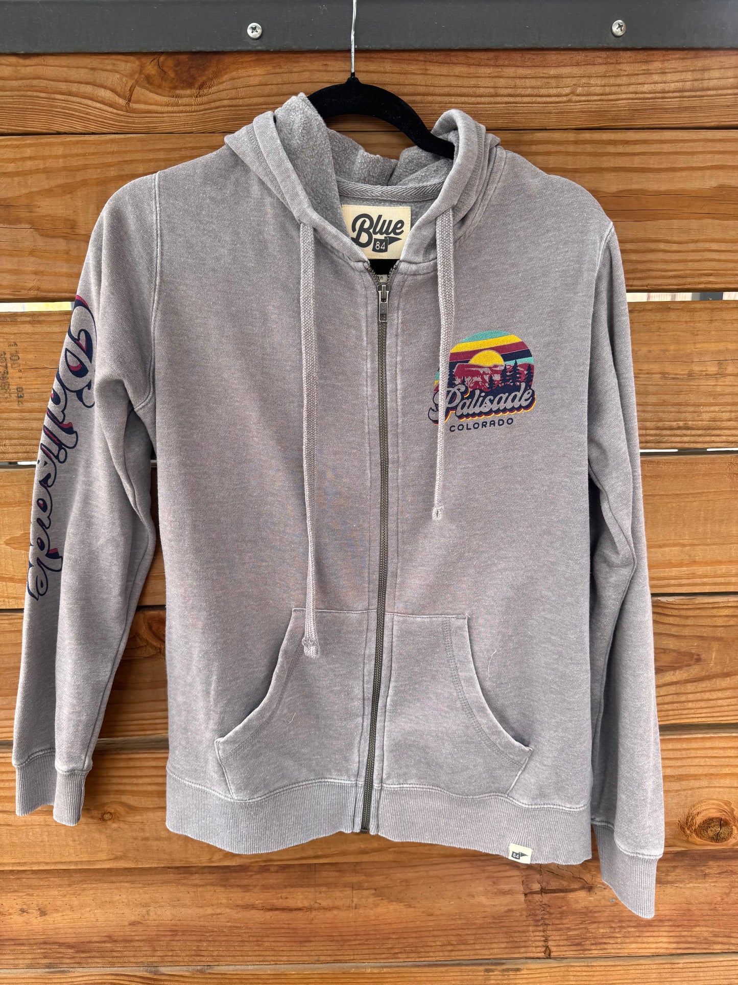 Palisade Grand Mesa Sunset Zip Up Hoodie - Light Gray