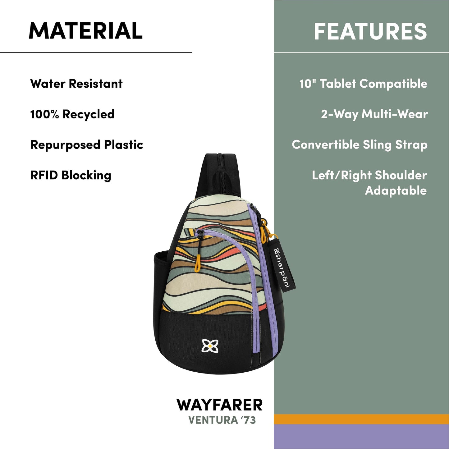 Wayfarer Medium Sling Backpack - Sherpani