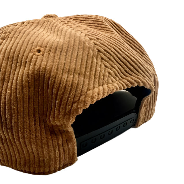 Embroidered Palisade Corduroy Hat - Khaki