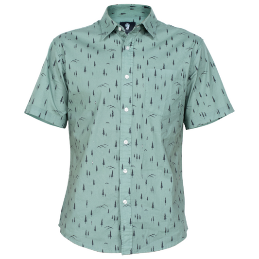 Evergreen Pine Button Up