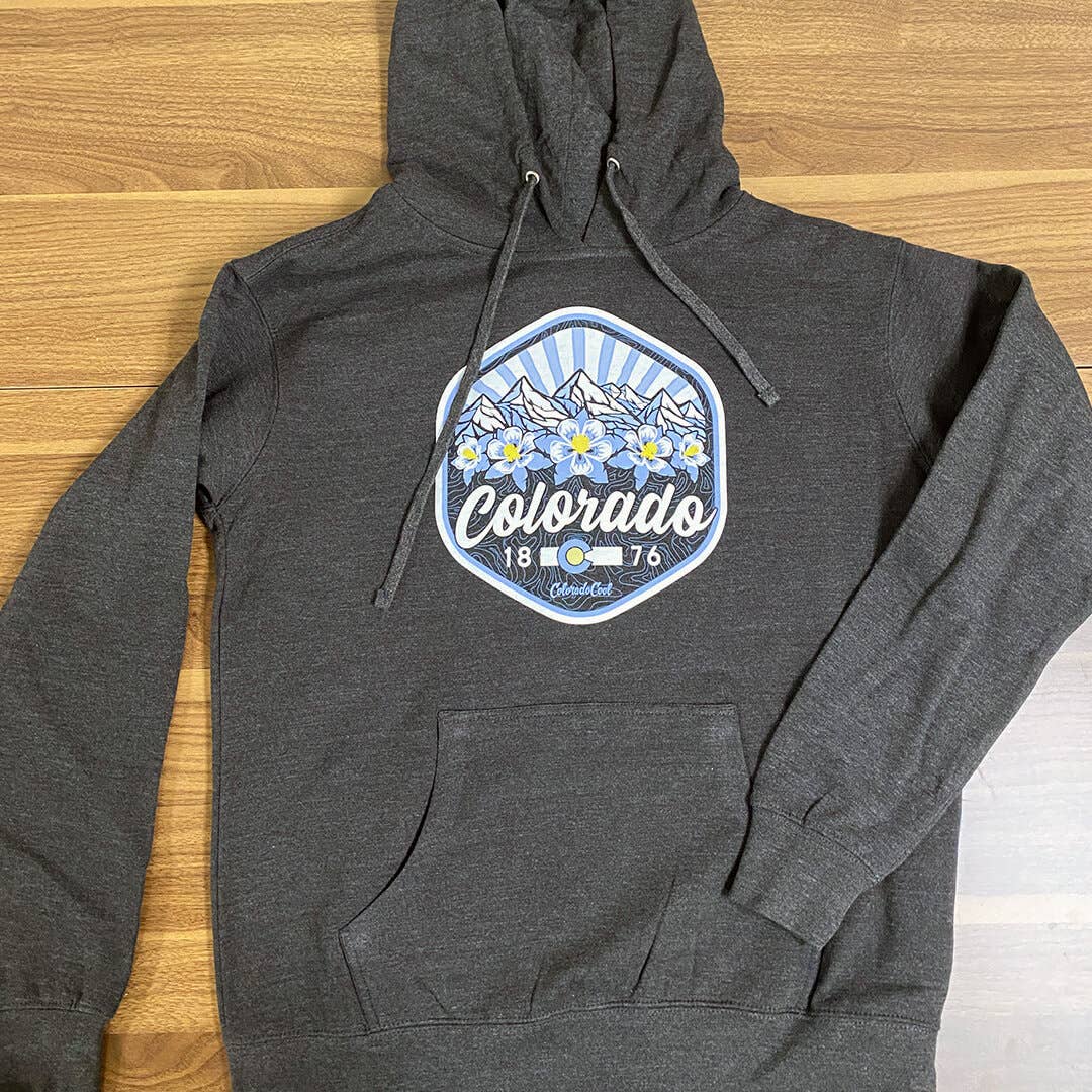 Colorado Mountain Bloom Hoodie - Women's - Charcoal