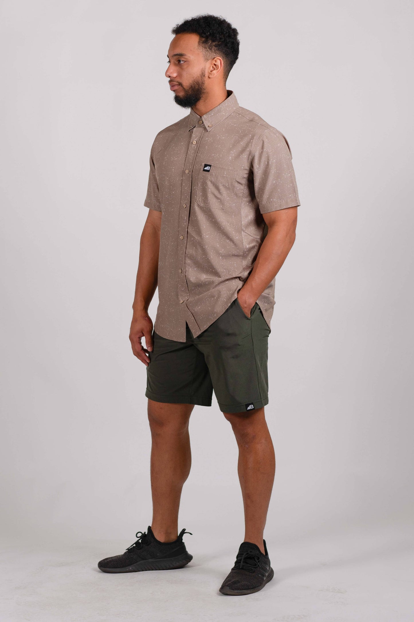 Men's Vista Stretch Button Down - Brown Loam