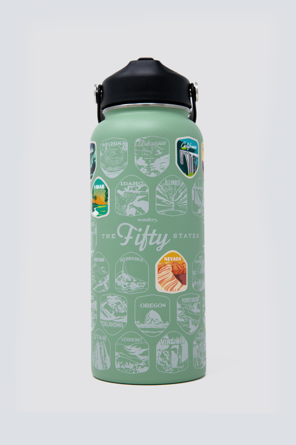 Fifty States Bucket List Water Bottle