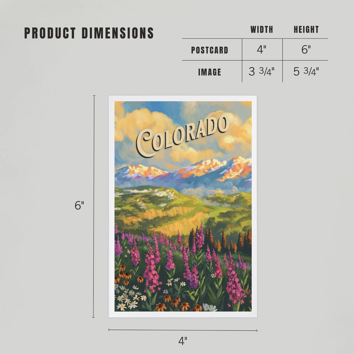 Colorado, Oil Painting Postcard