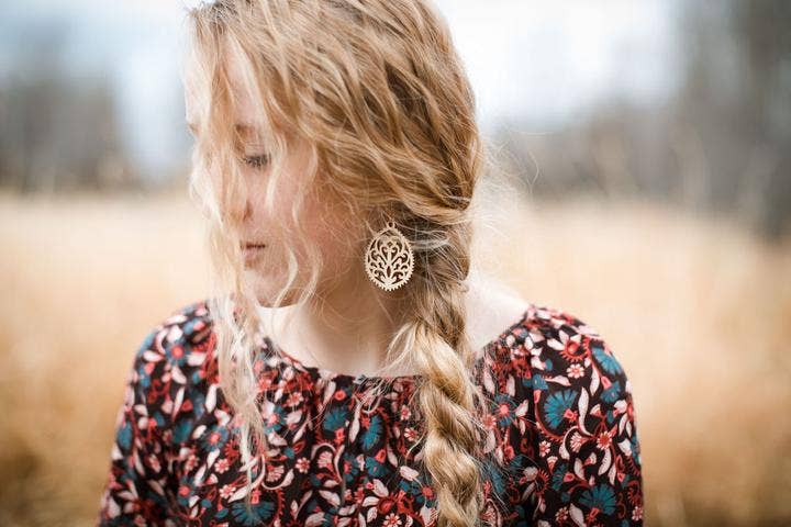 Mackenzie Wooden Earring