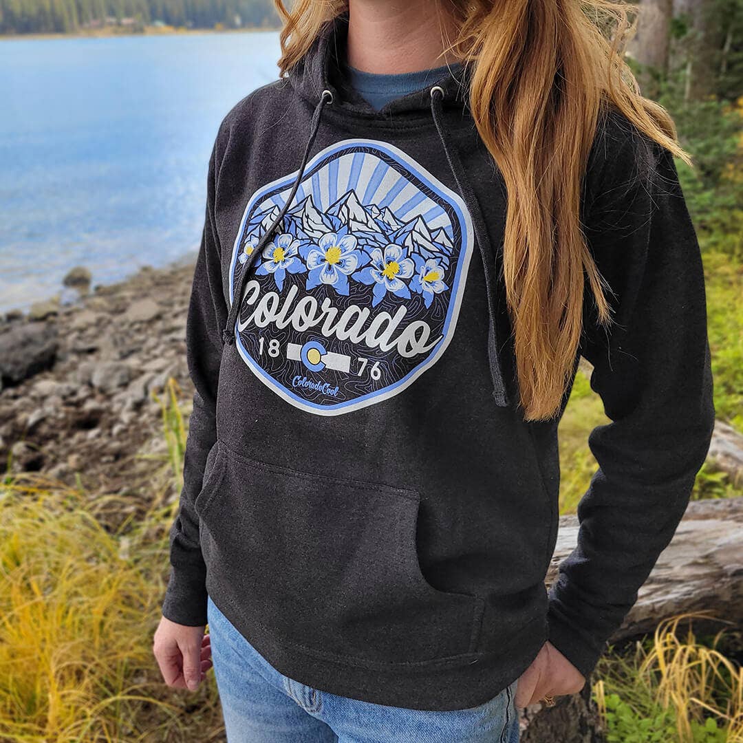 Colorado Mountain Bloom Hoodie - Women's - Charcoal