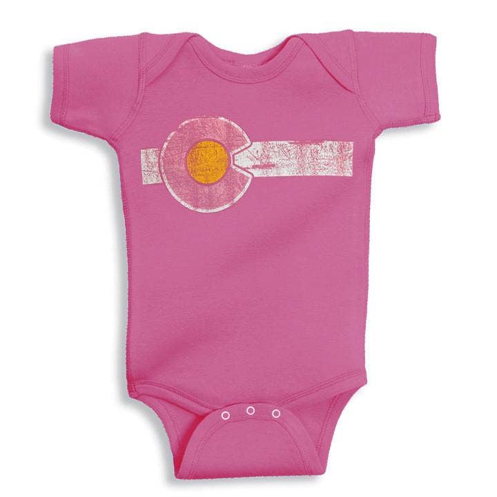 Pink Colorado Flag Onesie