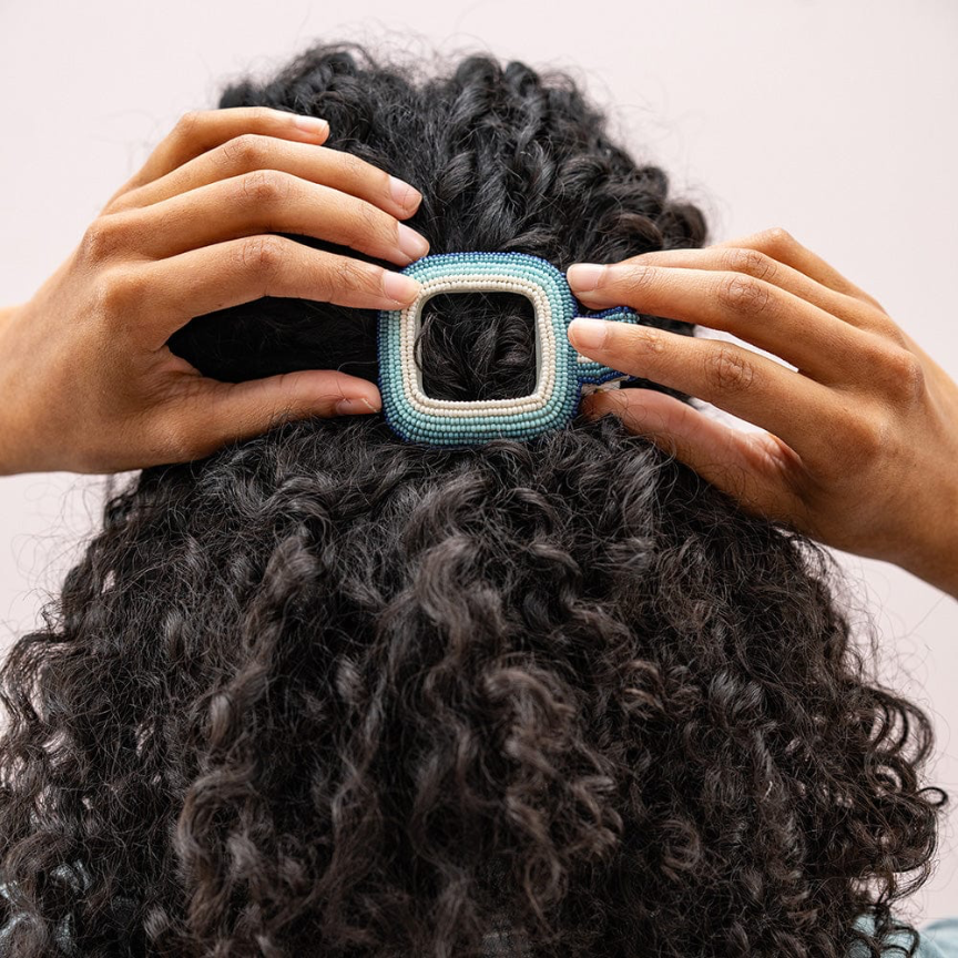 Charlotte Ombre Flat Hair Clip - Blue - Ink + Alloy