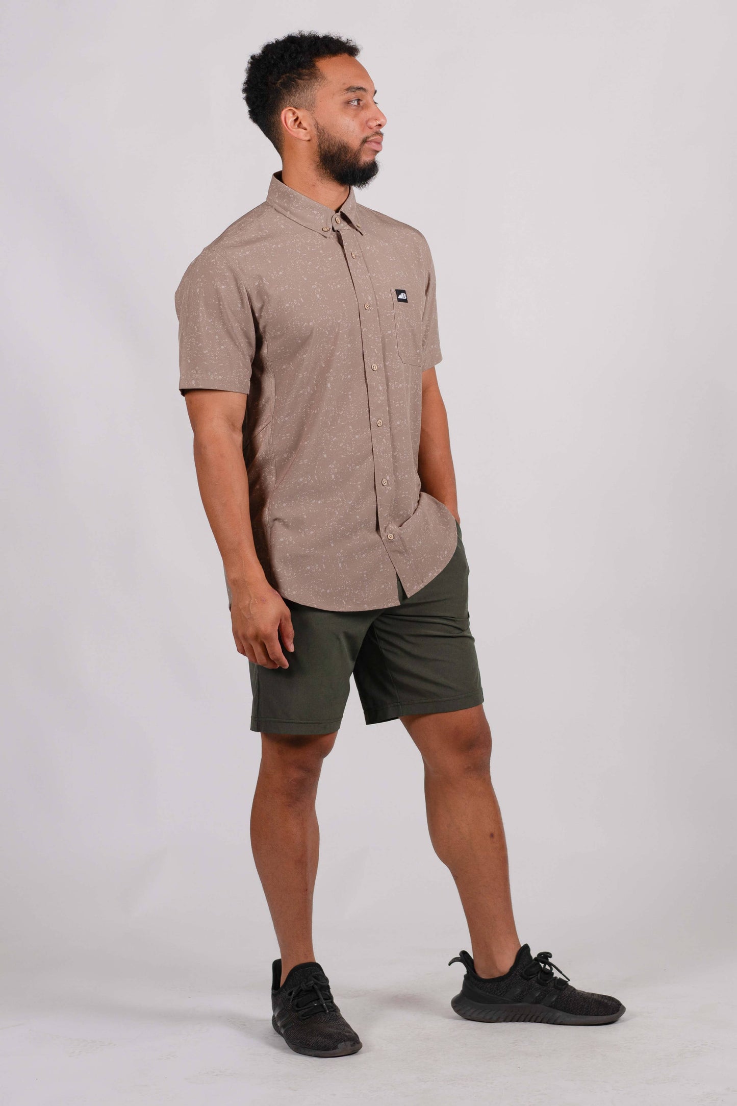 Men's Vista Stretch Button Down - Brown Loam