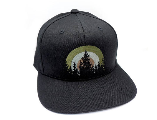 Forest Landscape Hat SnapBack Curved Bill