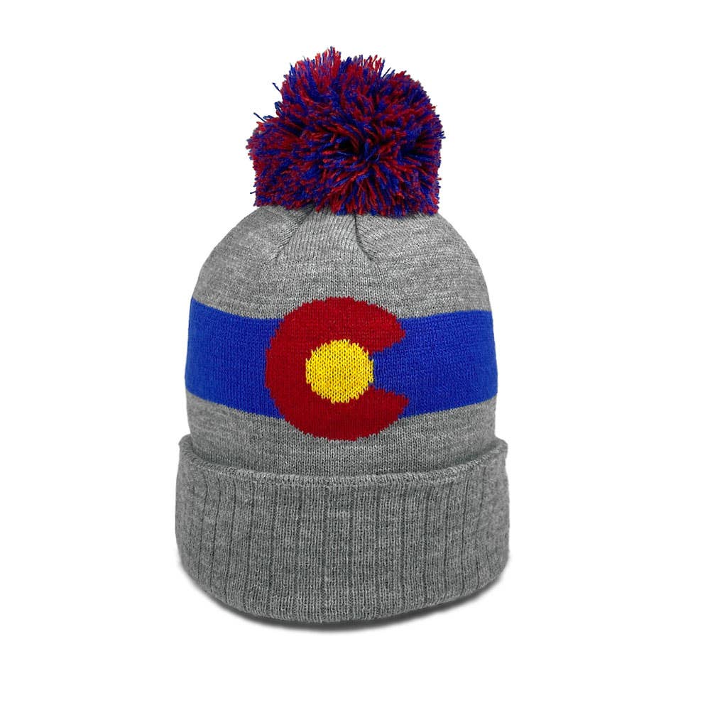 Beanie - Kids' Original Colorado State Flag GREY