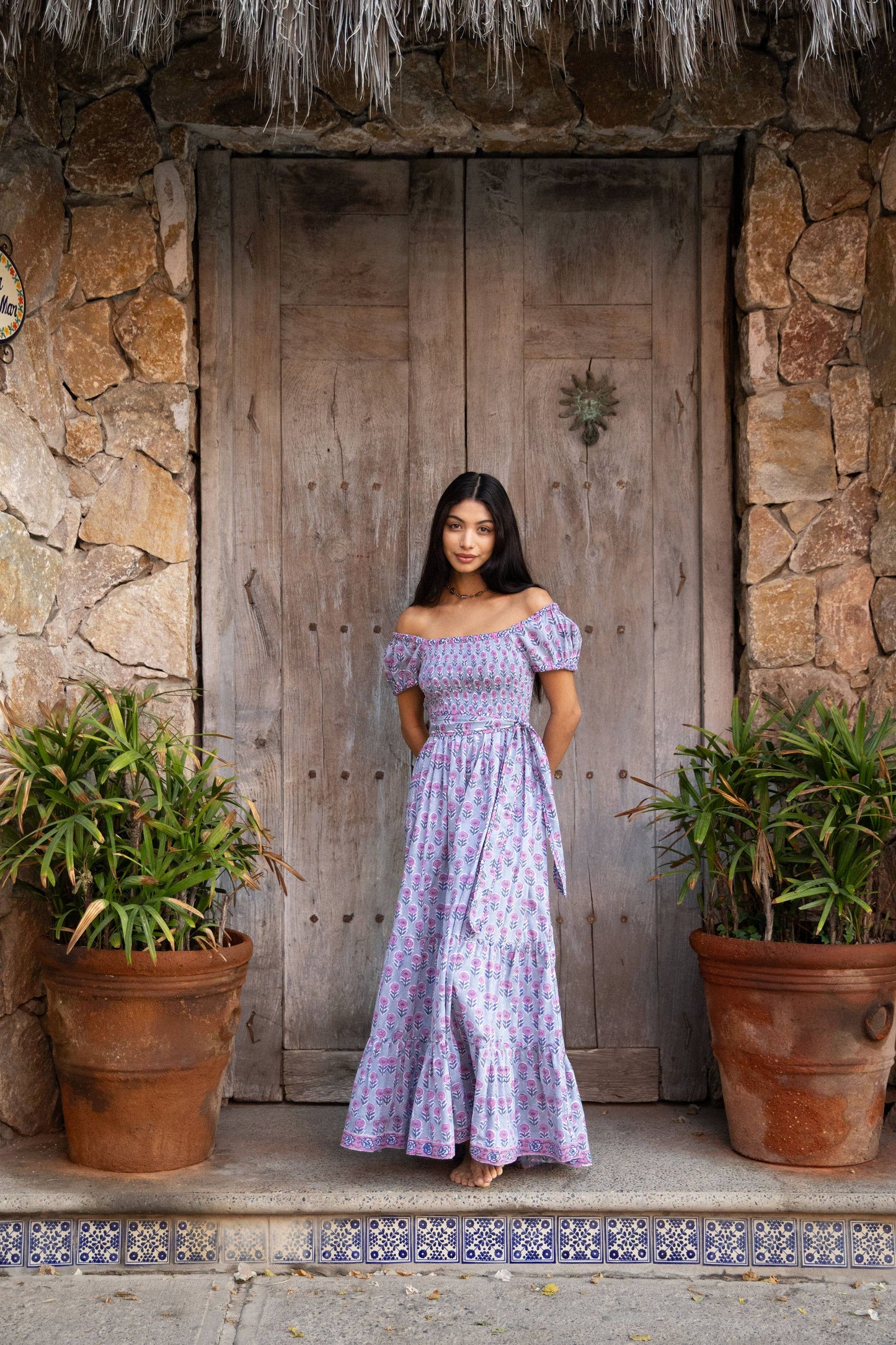 Block Printed Smock Dress (Paloma)