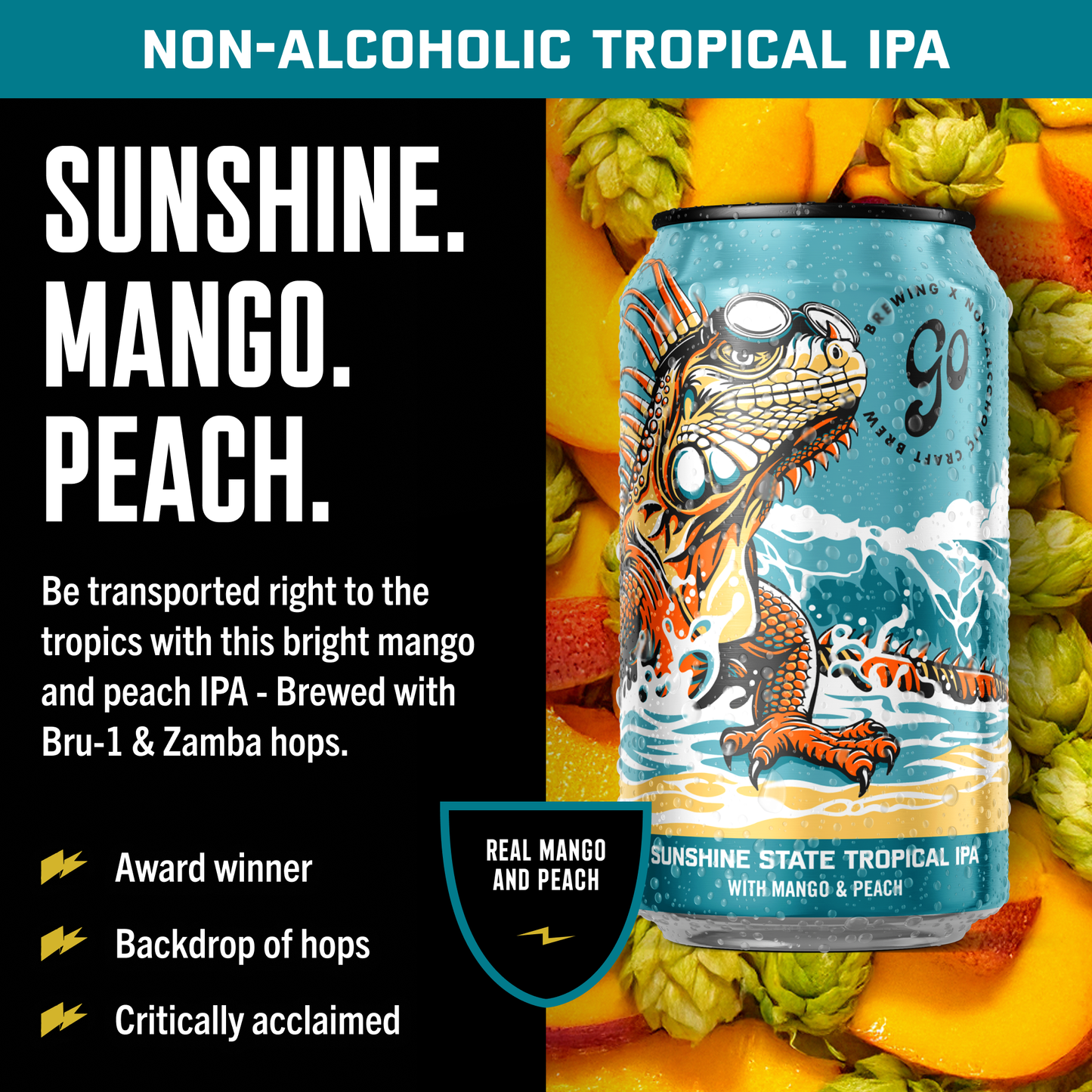Go Brewing Sunshine State IPA (Non-Alcoholic Beer)