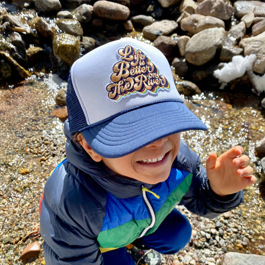 Life is Better on the River Kids Trucker Hat