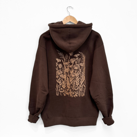 Wild Field Unisex Hoodie - Brown