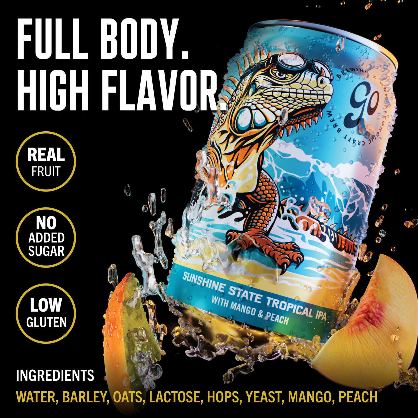 Go Brewing Sunshine State IPA (Non-Alcoholic Beer)